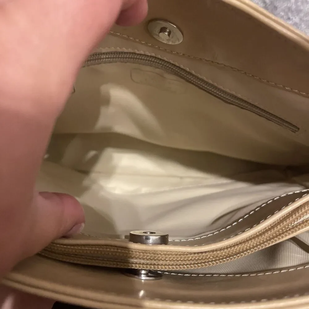 Tiffany & Fred Handbag Made in France Tan Black All Leather